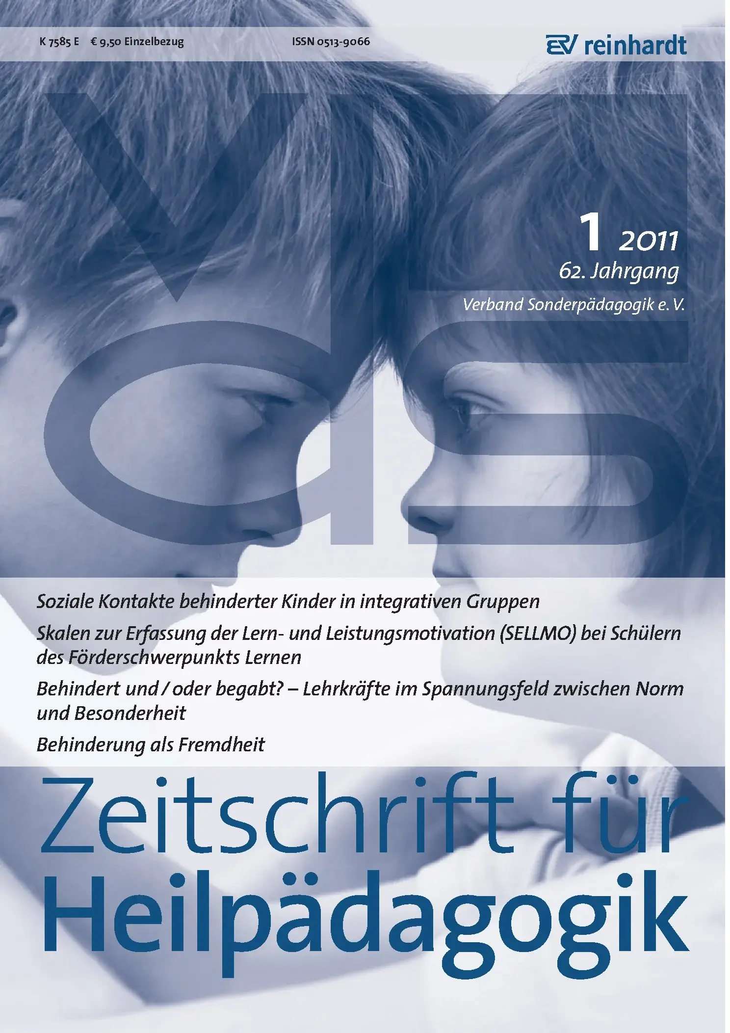 Zeitschrift für Heilpädagogik Cover 01.2011