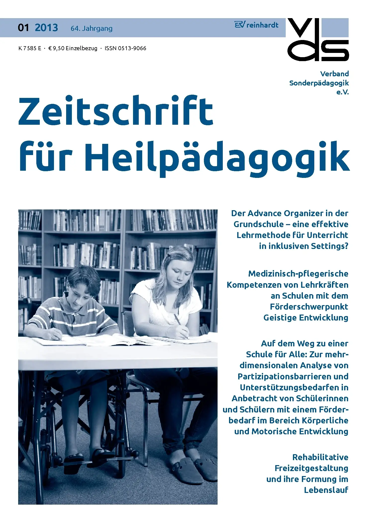 Zeitschrift für Heilpädagogik Cover 01.2013