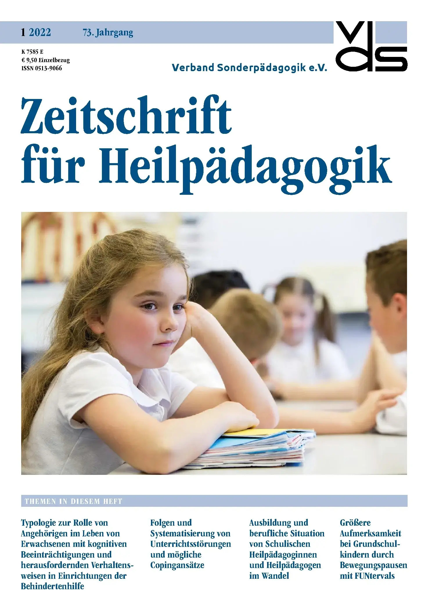 Zeitschrift für Heilpädagogik Cover 01.2022