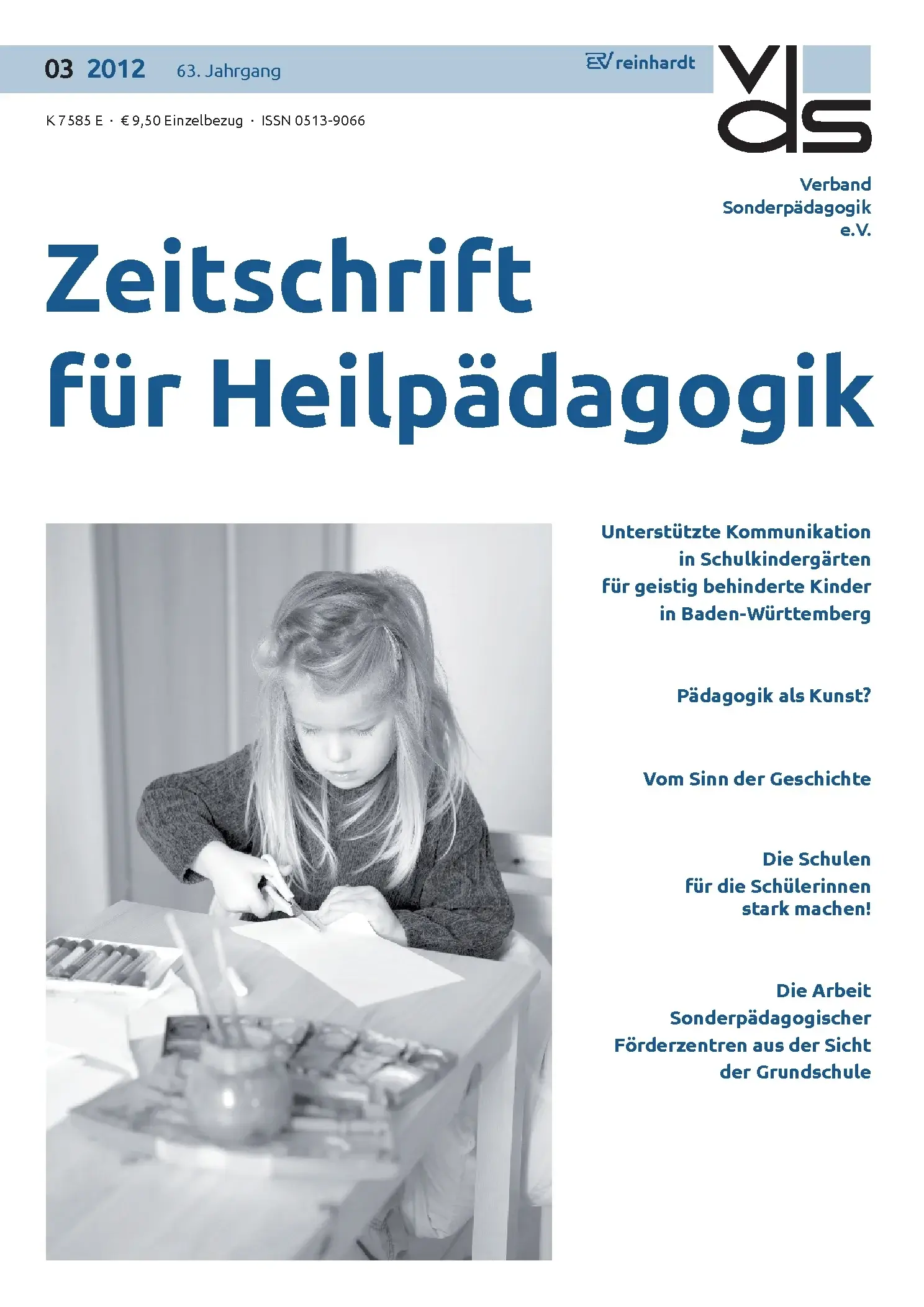 Zeitschrift für Heilpädagogik Cover 03.2012
