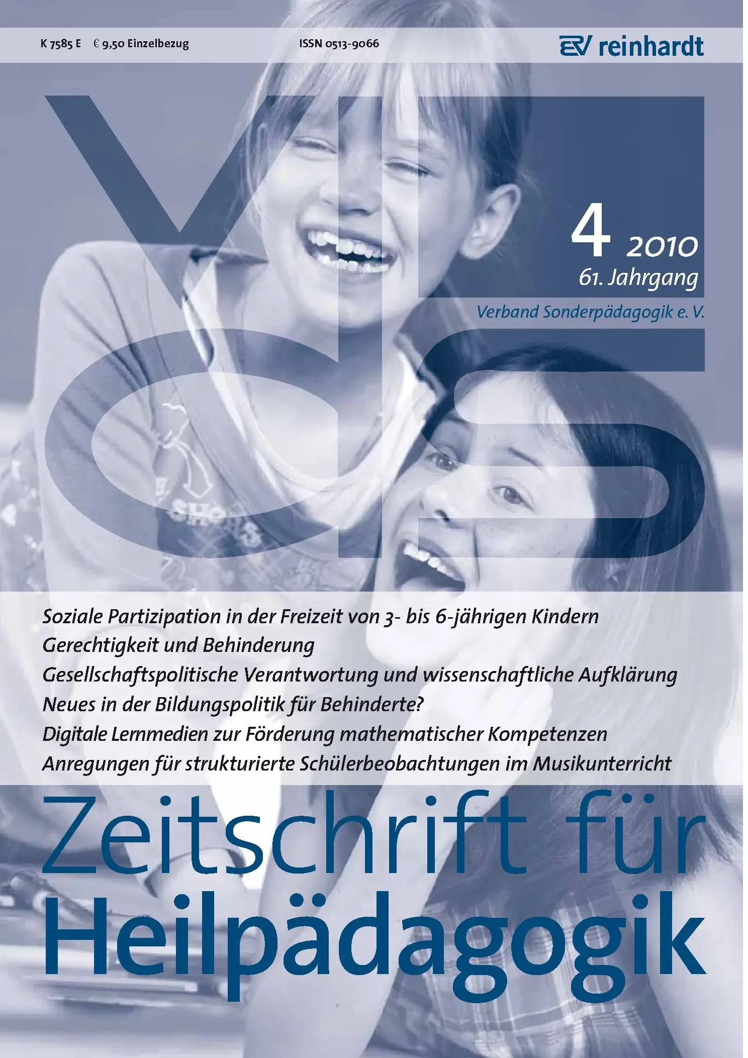 Zeitschrift für Heilpädagogik Cover 04.2010