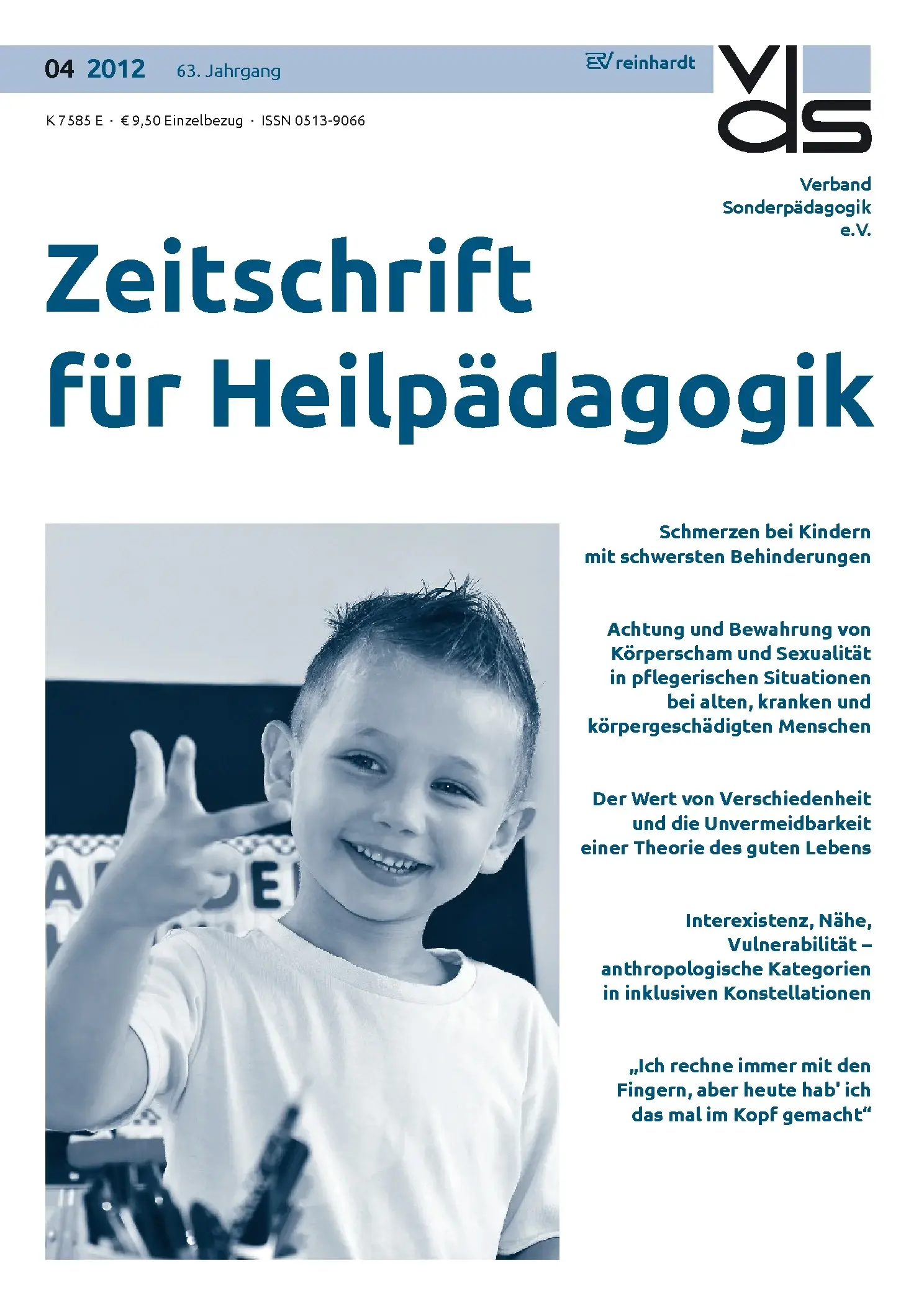 Zeitschrift für Heilpädagogik Cover 04.2012