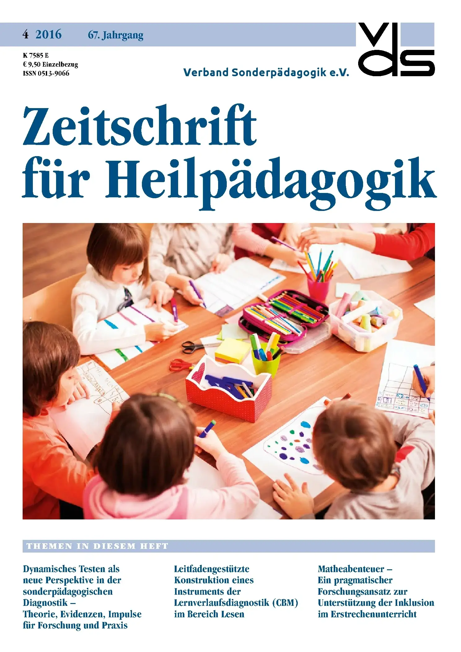 Zeitschrift für Heilpädagogik Cover 04.2016