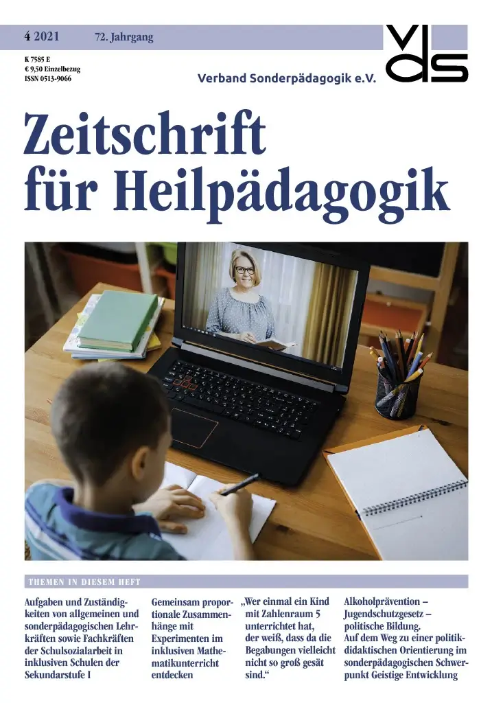 Zeitschrift für Heilpädagogik Cover 04.2021