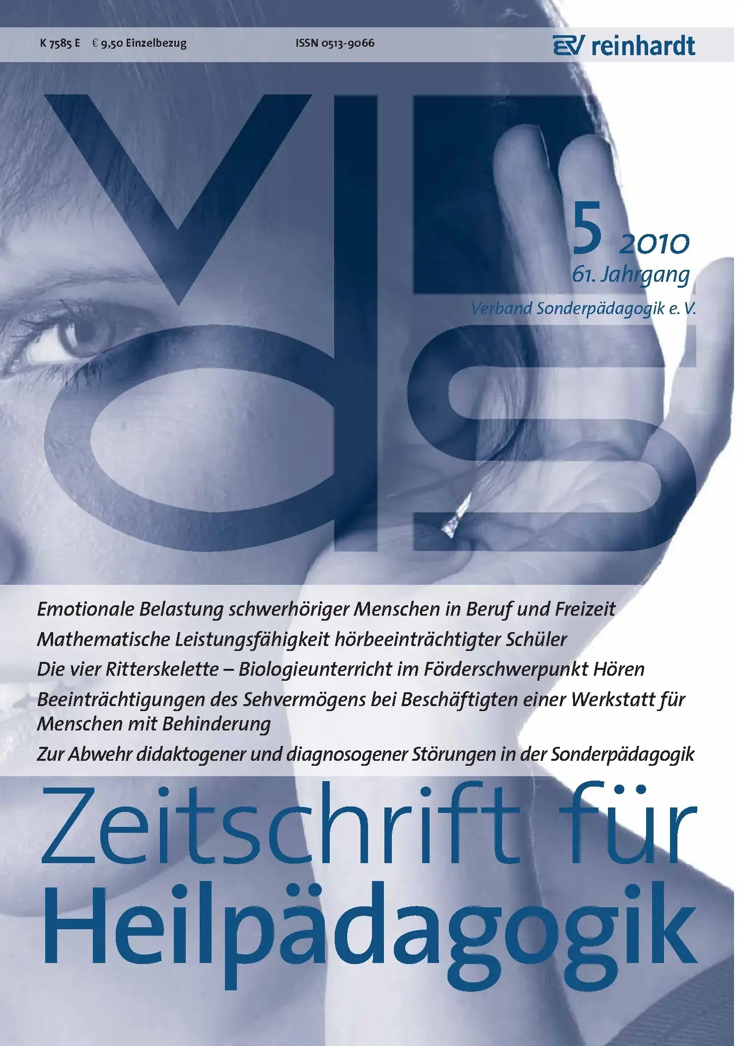 Zeitschrift für Heilpädagogik Cover 05.2010