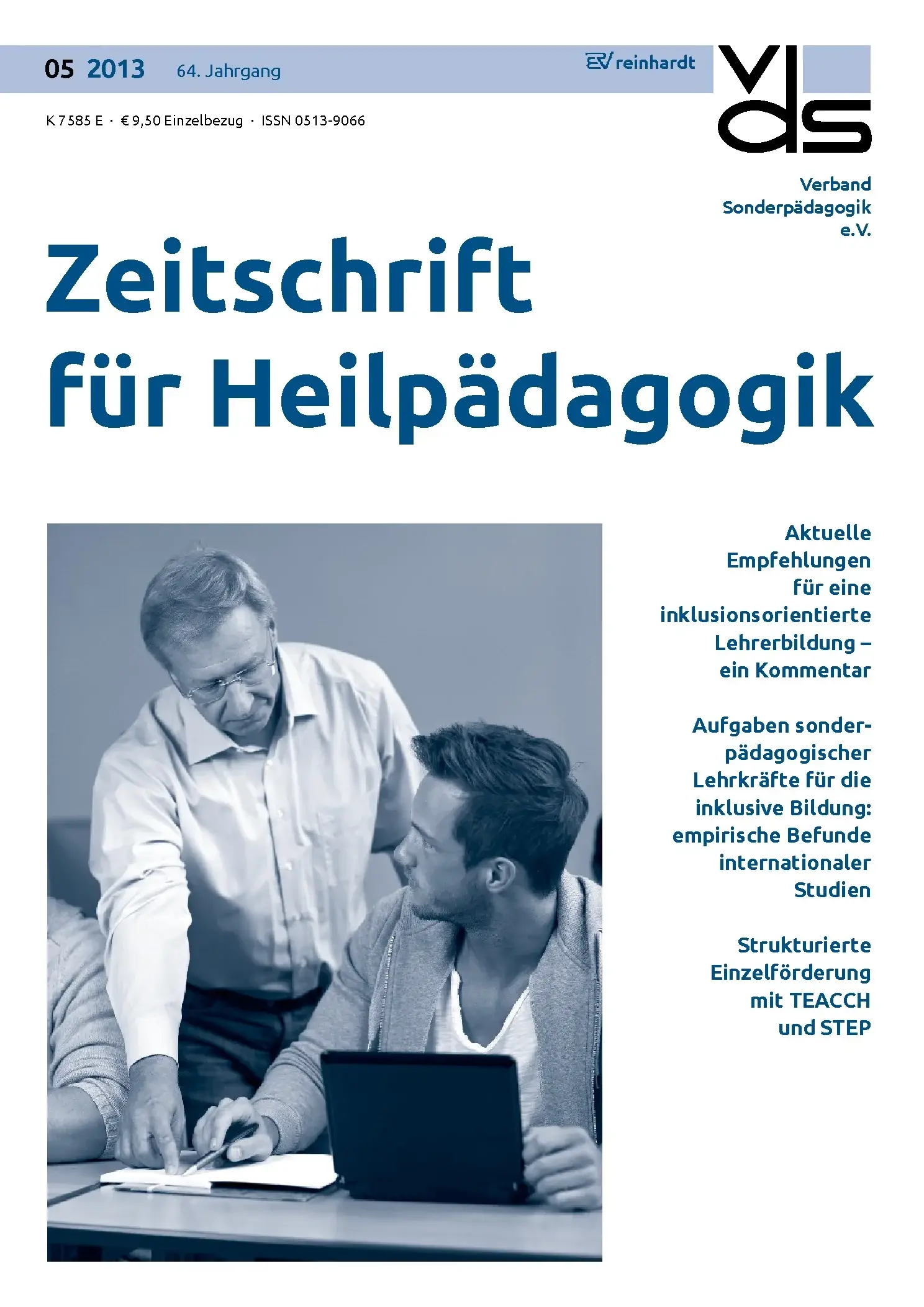 Zeitschrift für Heilpädagogik Cover 05.2013