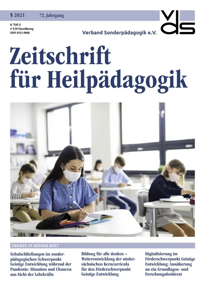 Zeitschrift für Heilpädagogik Cover 05.2021