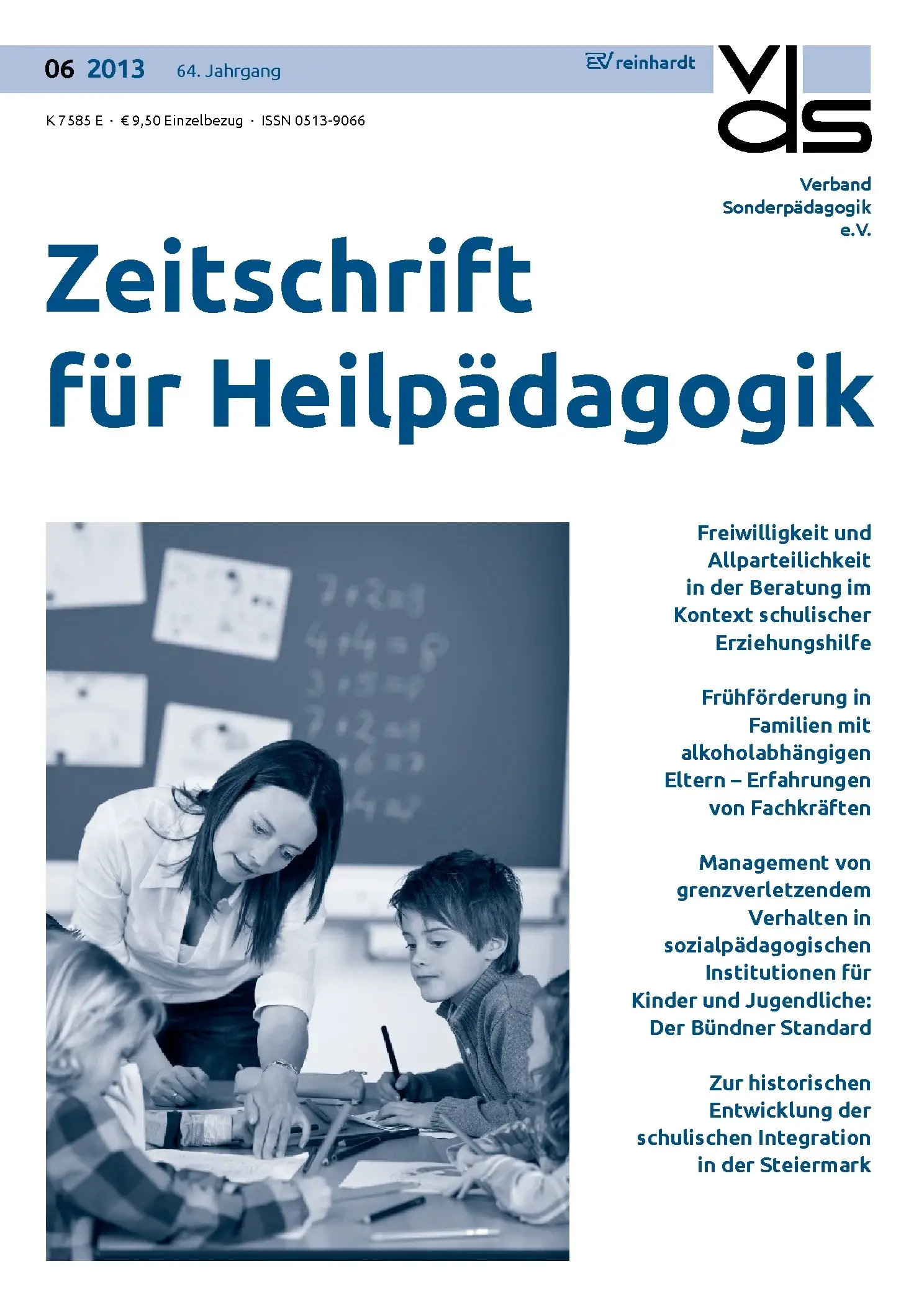 Zeitschrift für Heilpädagogik Cover 06.2013
