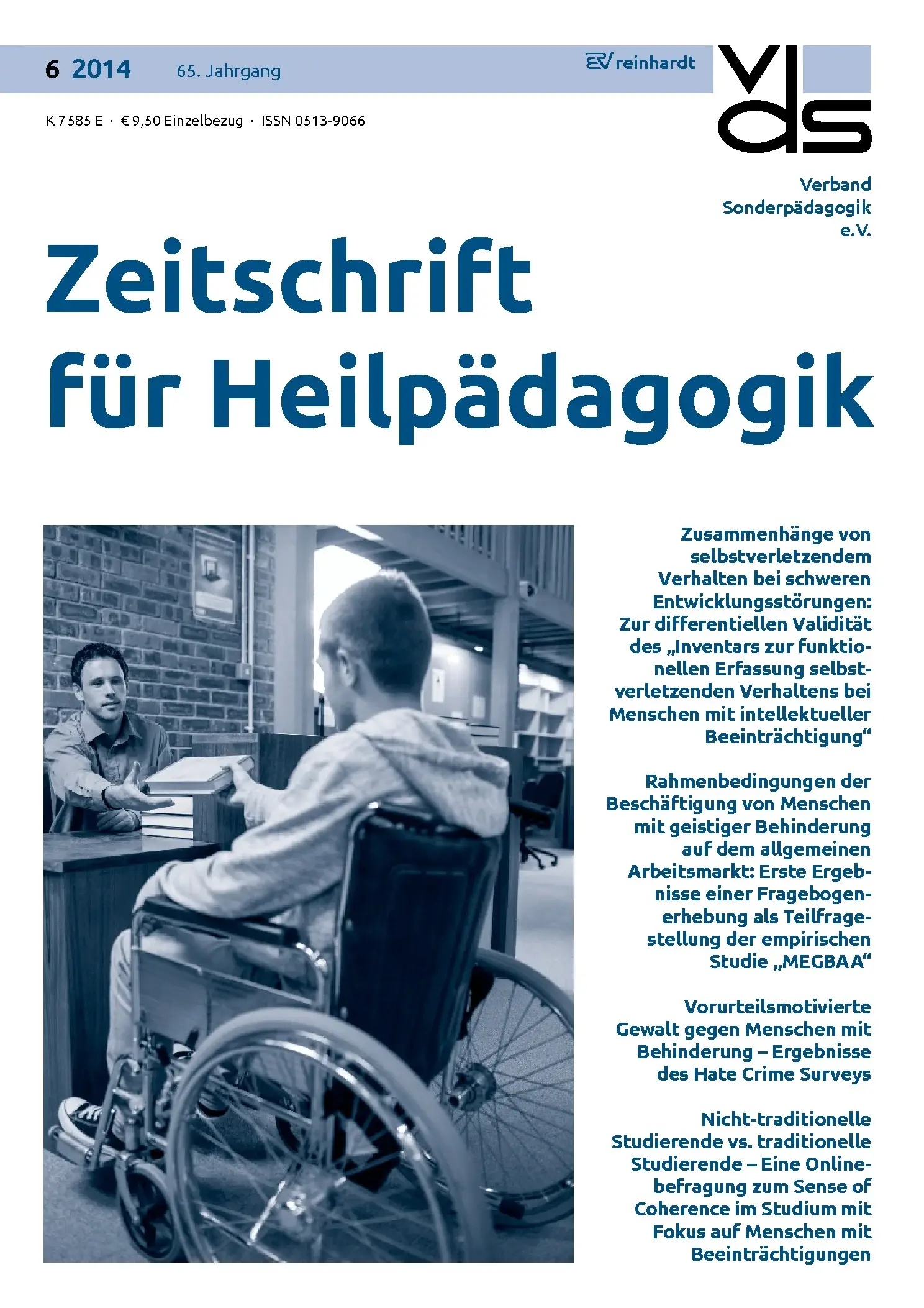 Zeitschrift für Heilpädagogik Cover 06.2014