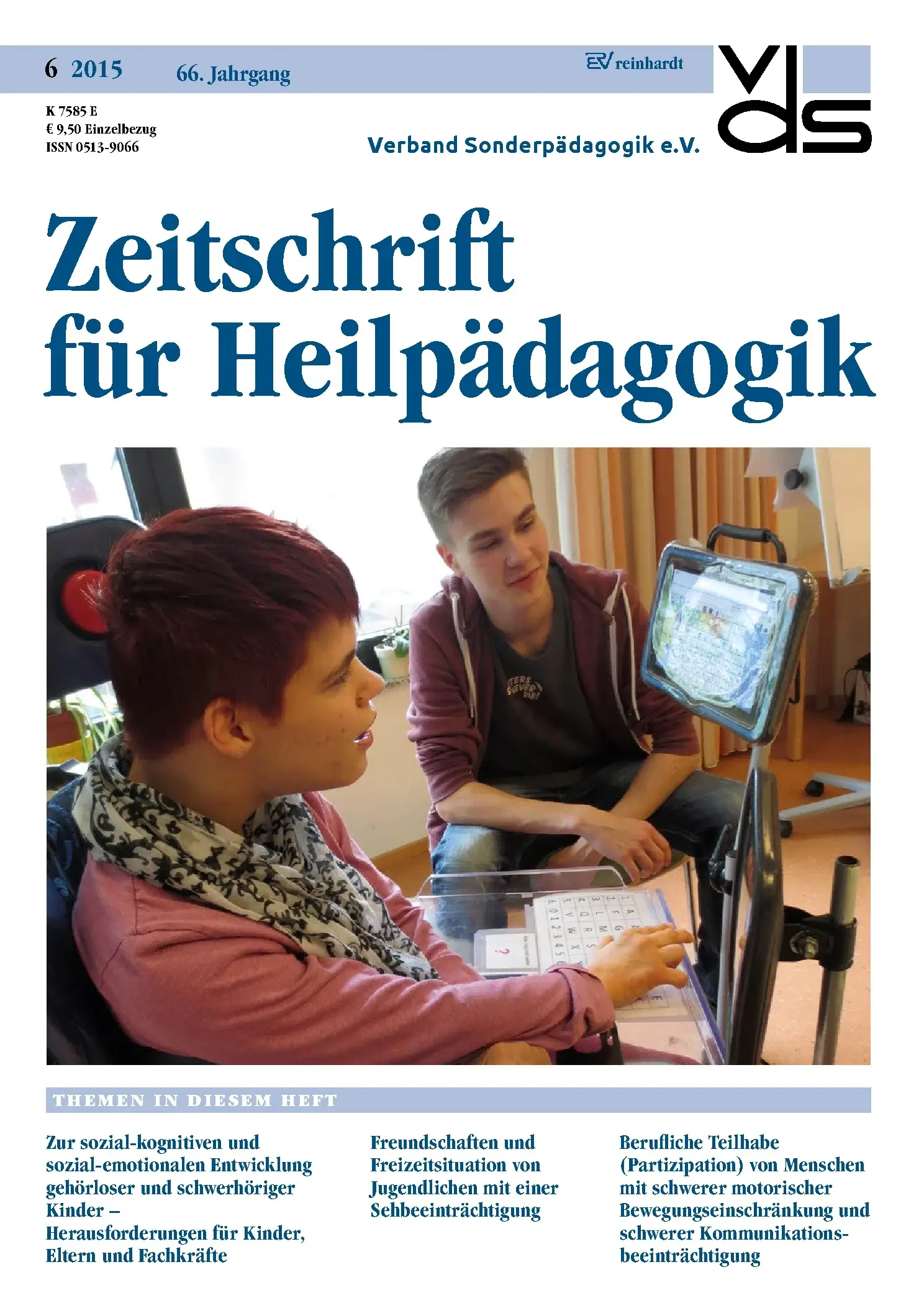 Zeitschrift für Heilpädagogik Cover 06.2015