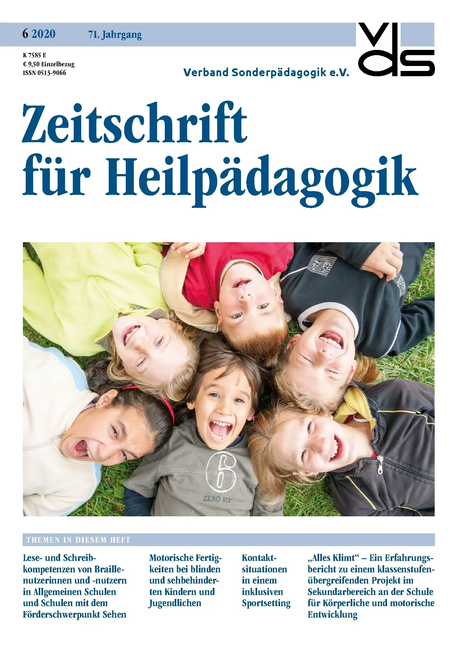 Zeitschrift für Heilpädagogik Cover 06.2020