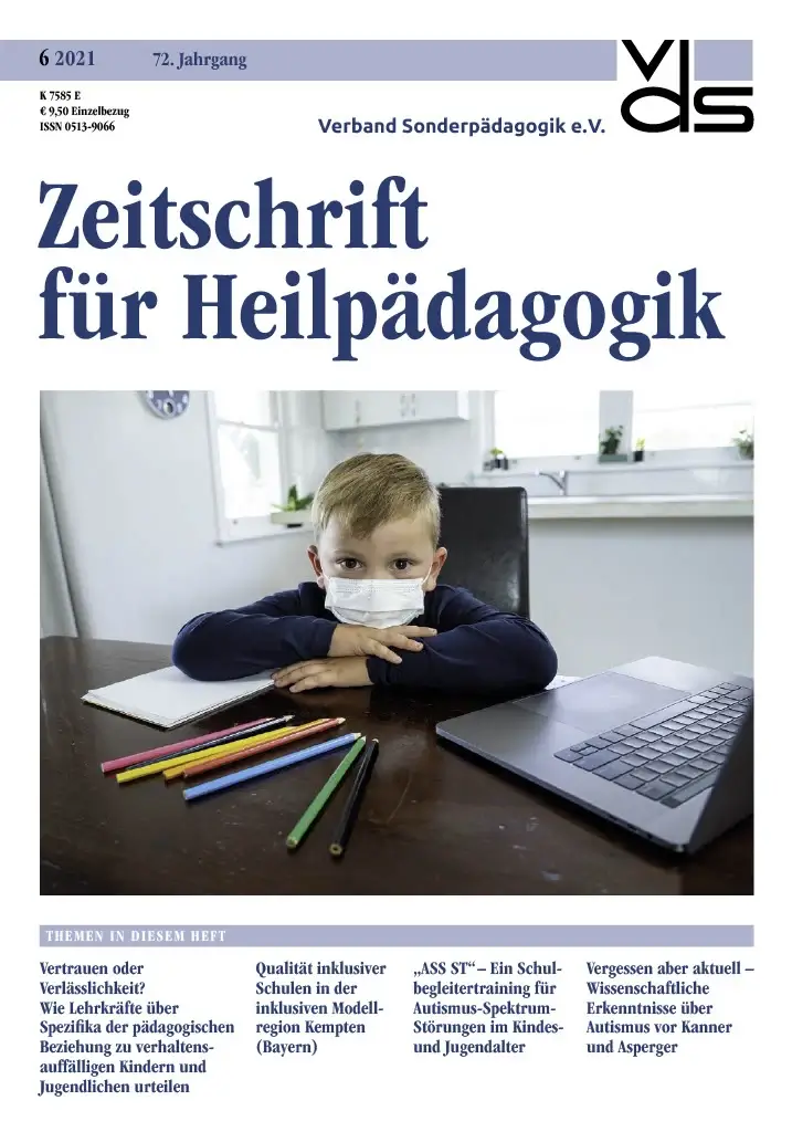 Zeitschrift für Heilpädagogik Cover 06.2021