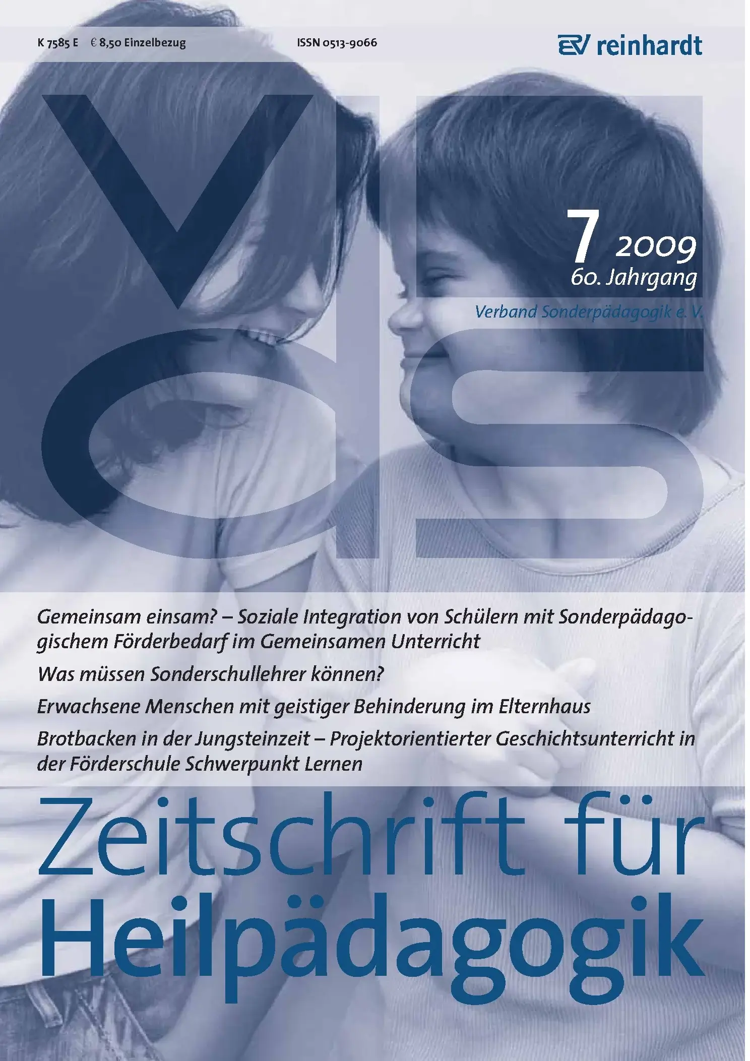 Zeitschrift für Heilpädagogik Cover 07.2009