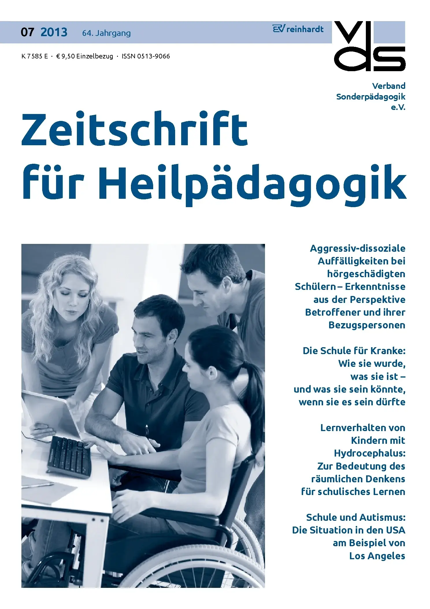 Zeitschrift für Heilpädagogik Cover 07.2013