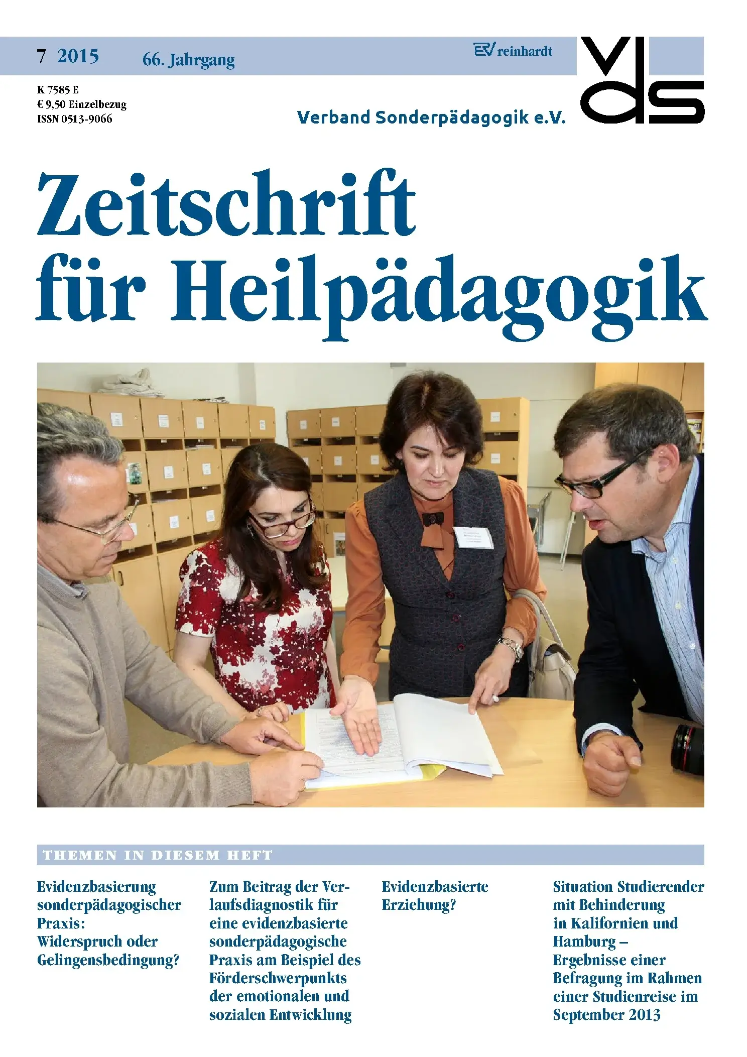 Zeitschrift für Heilpädagogik Cover 07.2015