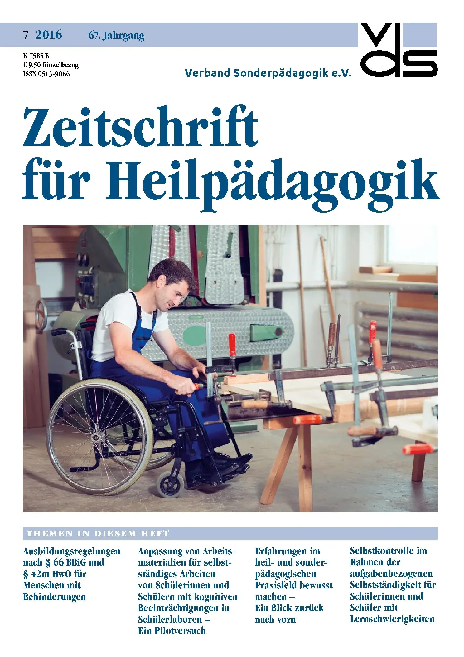 Zeitschrift für Heilpädagogik Cover 07.2016