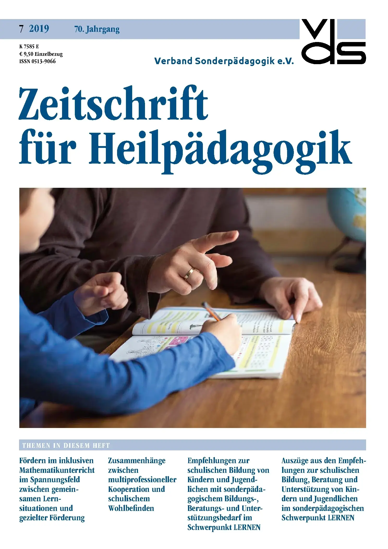 Zeitschrift für Heilpädagogik Cover 07.2019