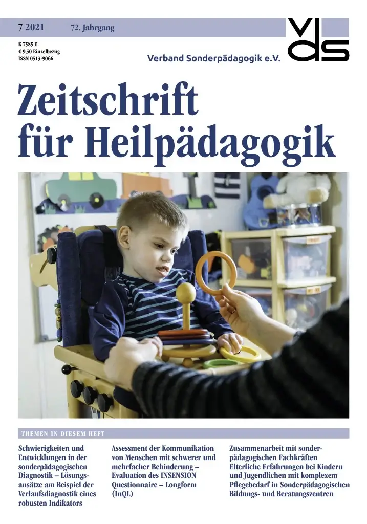 Zeitschrift für Heilpädagogik Cover 07.2021
