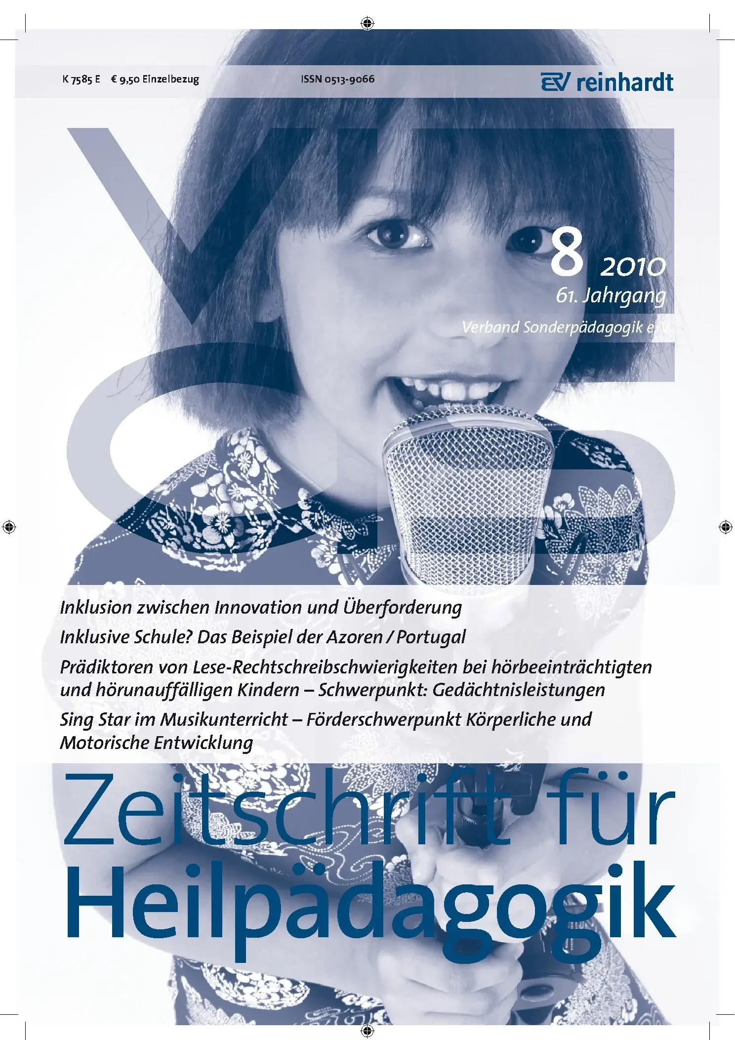 Zeitschrift für Heilpädagogik Cover 08.2010