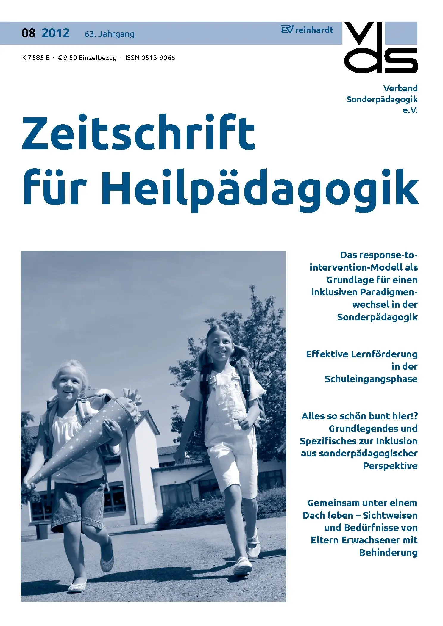 Zeitschrift für Heilpädagogik Cover 08.2012