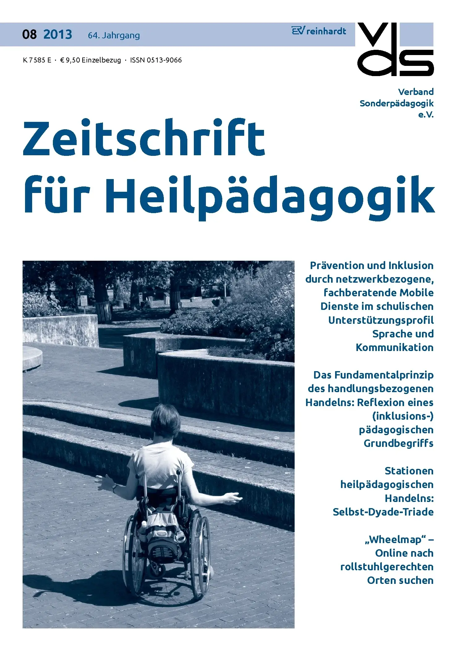 Zeitschrift für Heilpädagogik Cover 08.2013