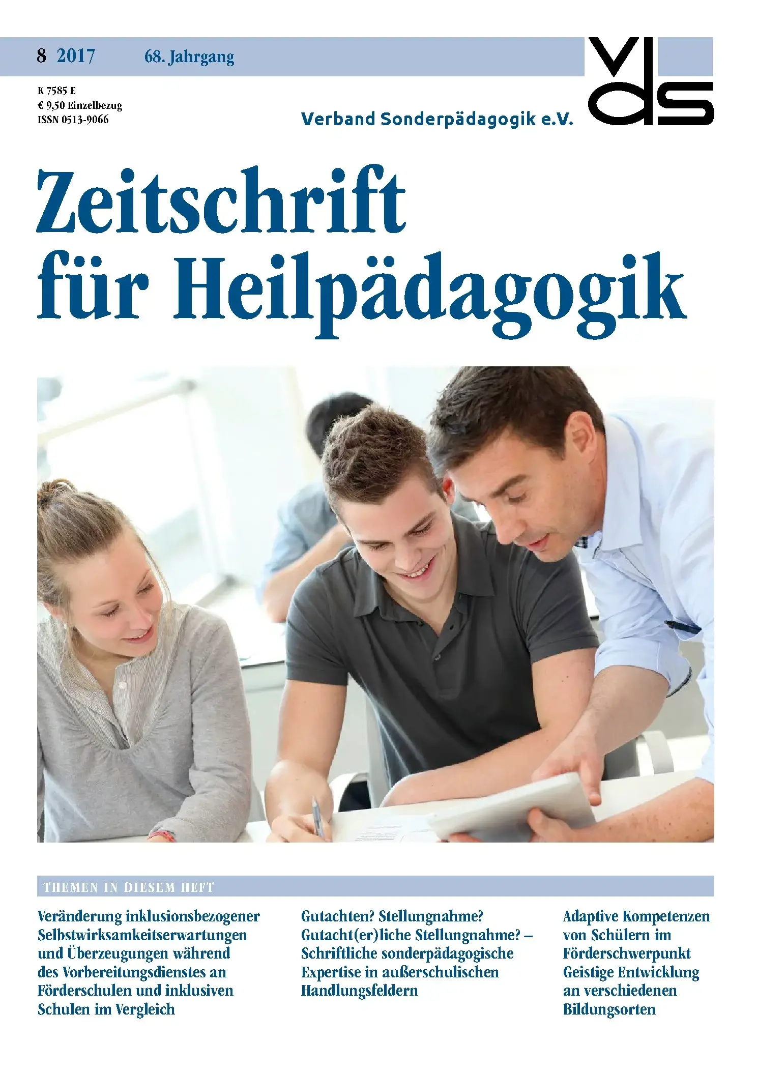 Zeitschrift für Heilpädagogik Cover 08.2017