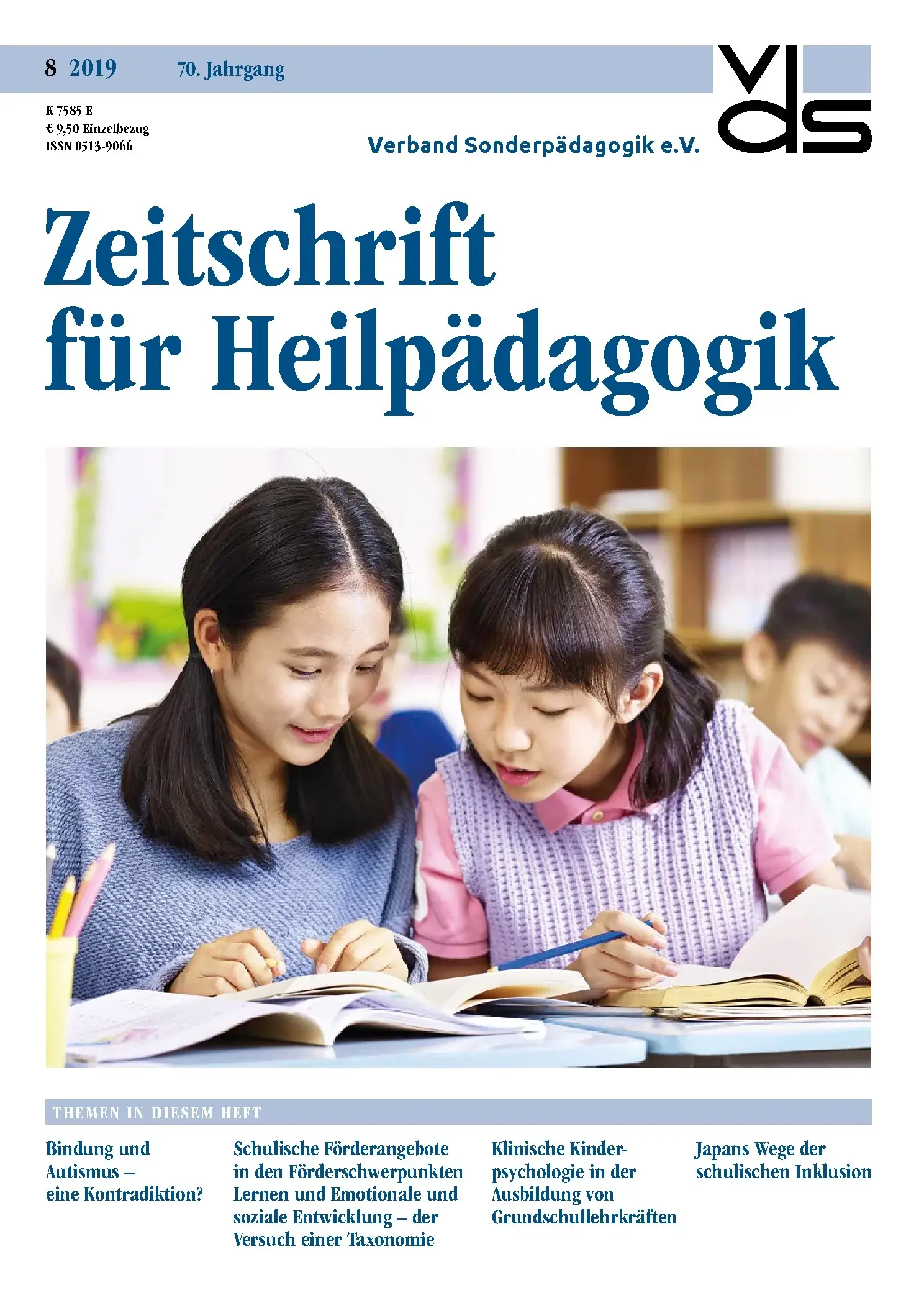 Zeitschrift für Heilpädagogik Cover 08.2019