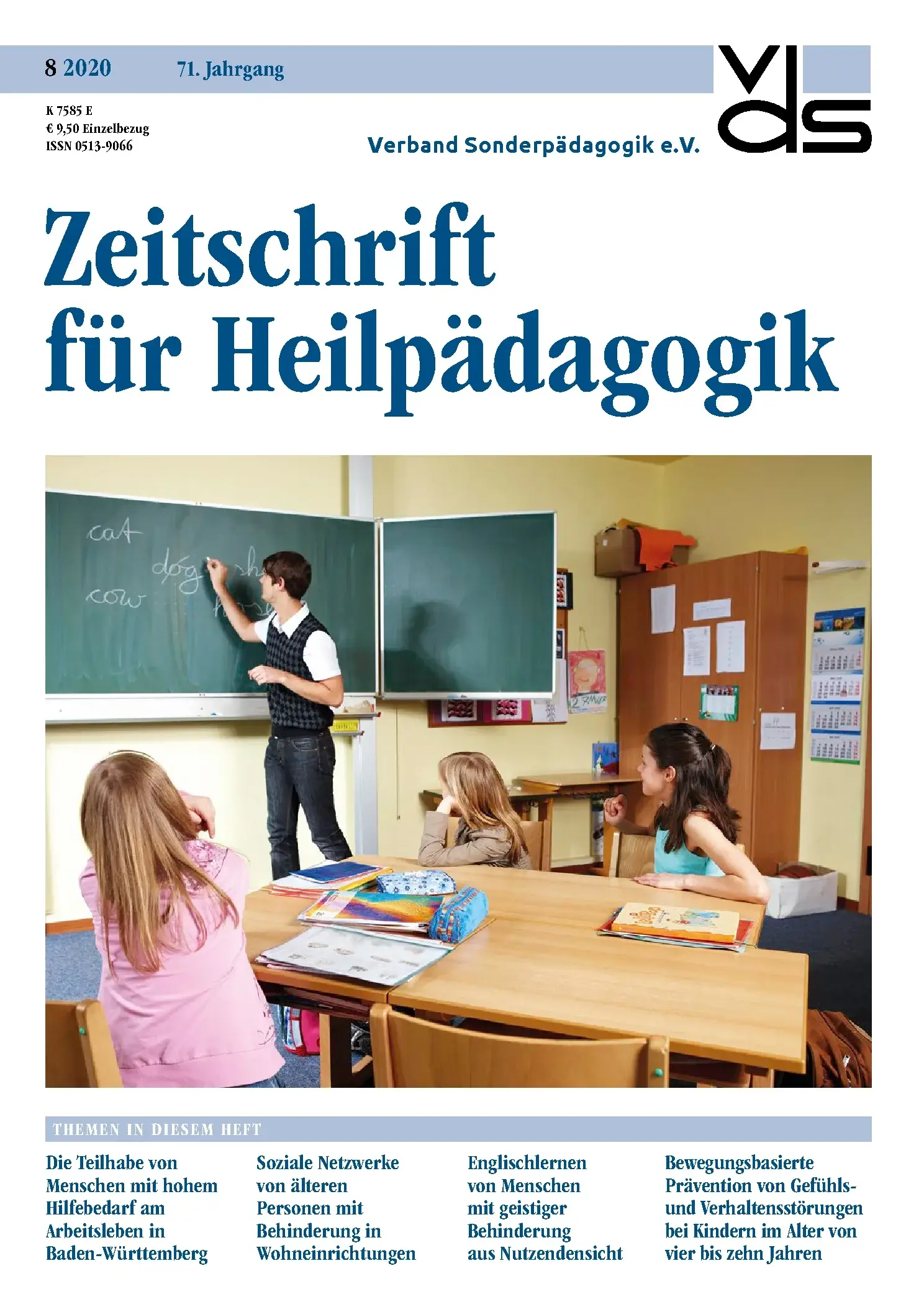 Zeitschrift für Heilpädagogik Cover 08.2020