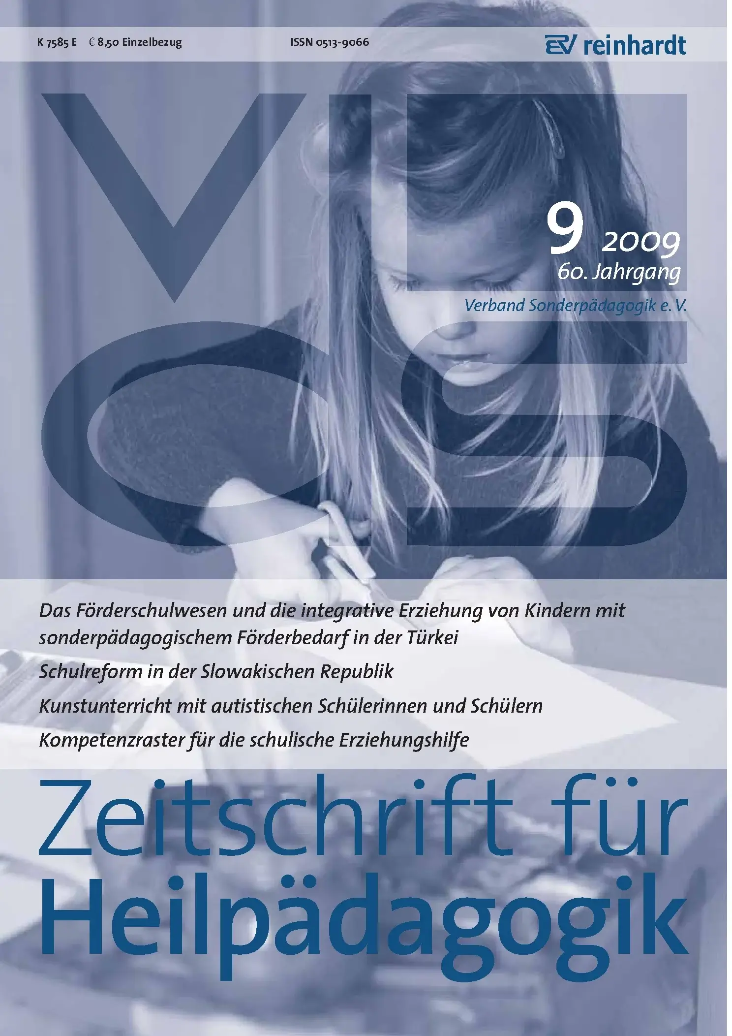 Zeitschrift für Heilpädagogik Cover 09.2009