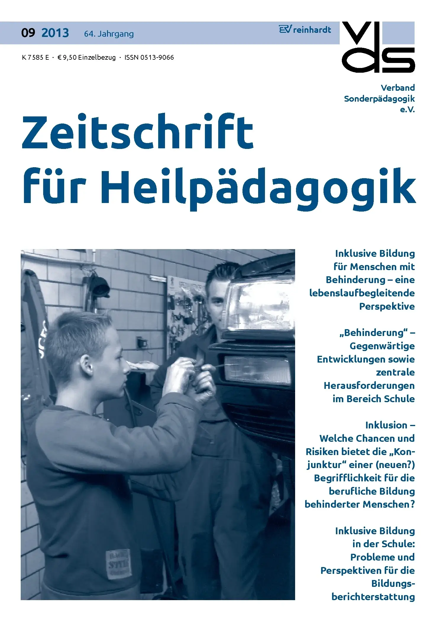 Zeitschrift für Heilpädagogik Cover 09.2013