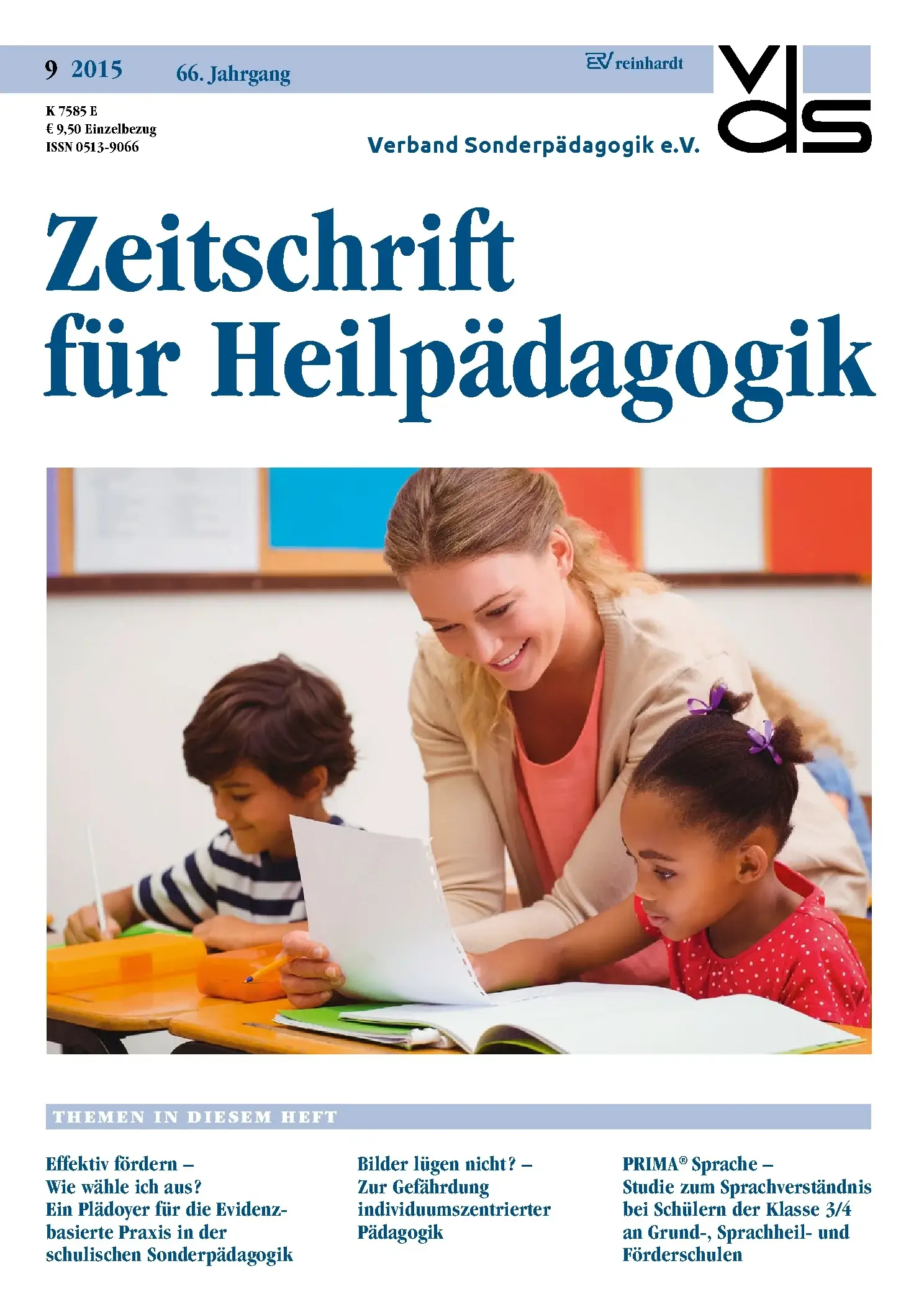 Zeitschrift für Heilpädagogik Cover 09.2015