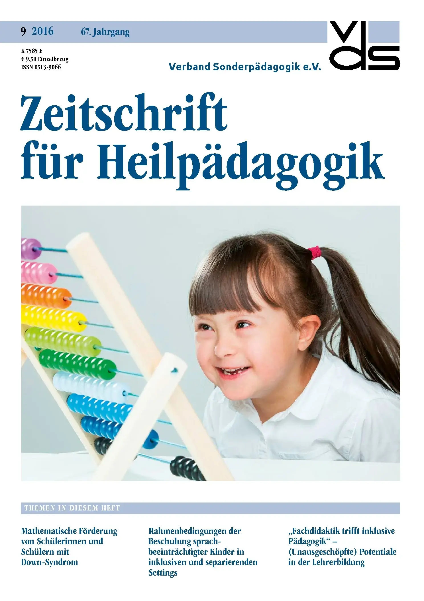 Zeitschrift für Heilpädagogik Cover 09.2016