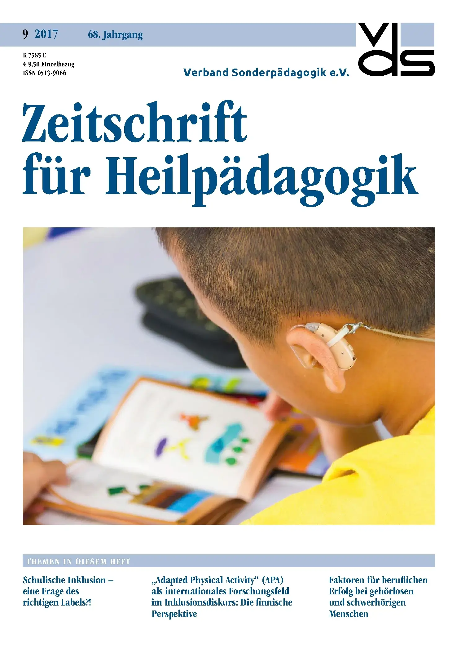 Zeitschrift für Heilpädagogik Cover 09.2017