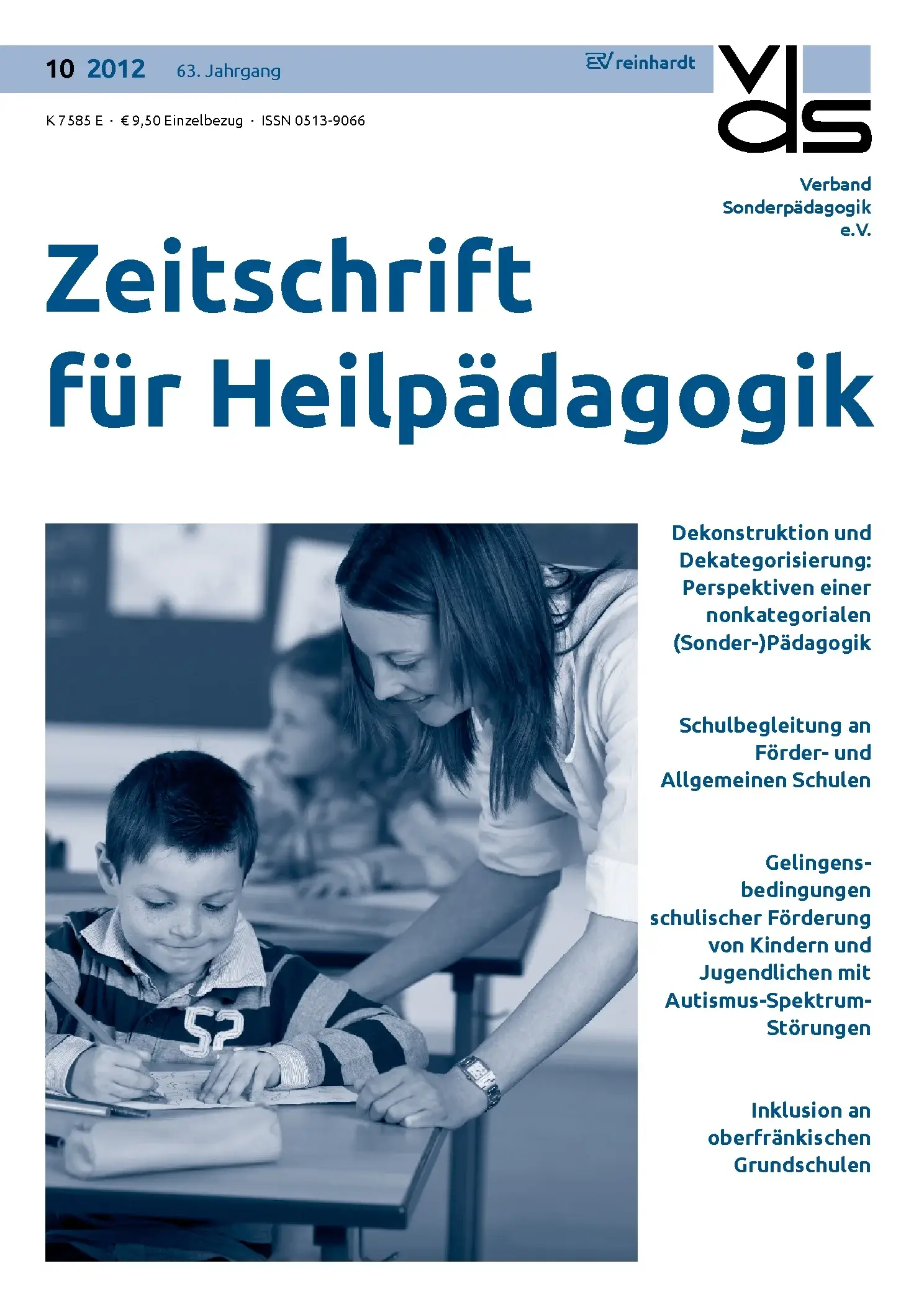 Zeitschrift für Heilpädagogik Cover 10.2012