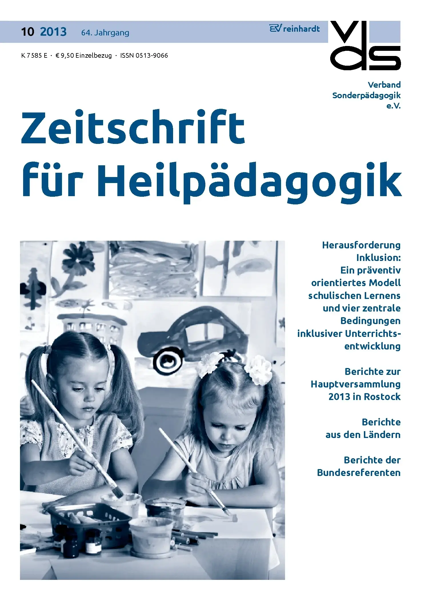 Zeitschrift für Heilpädagogik Cover 10.2013