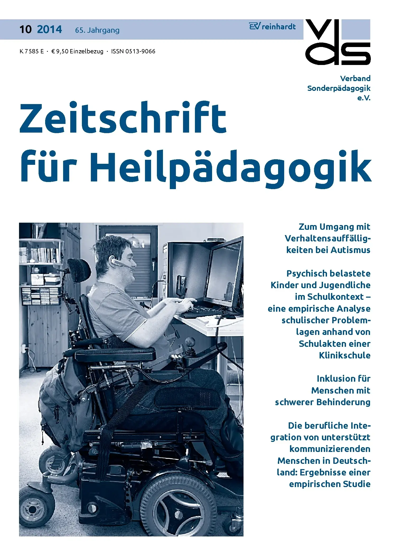 Zeitschrift für Heilpädagogik Cover 10.2014