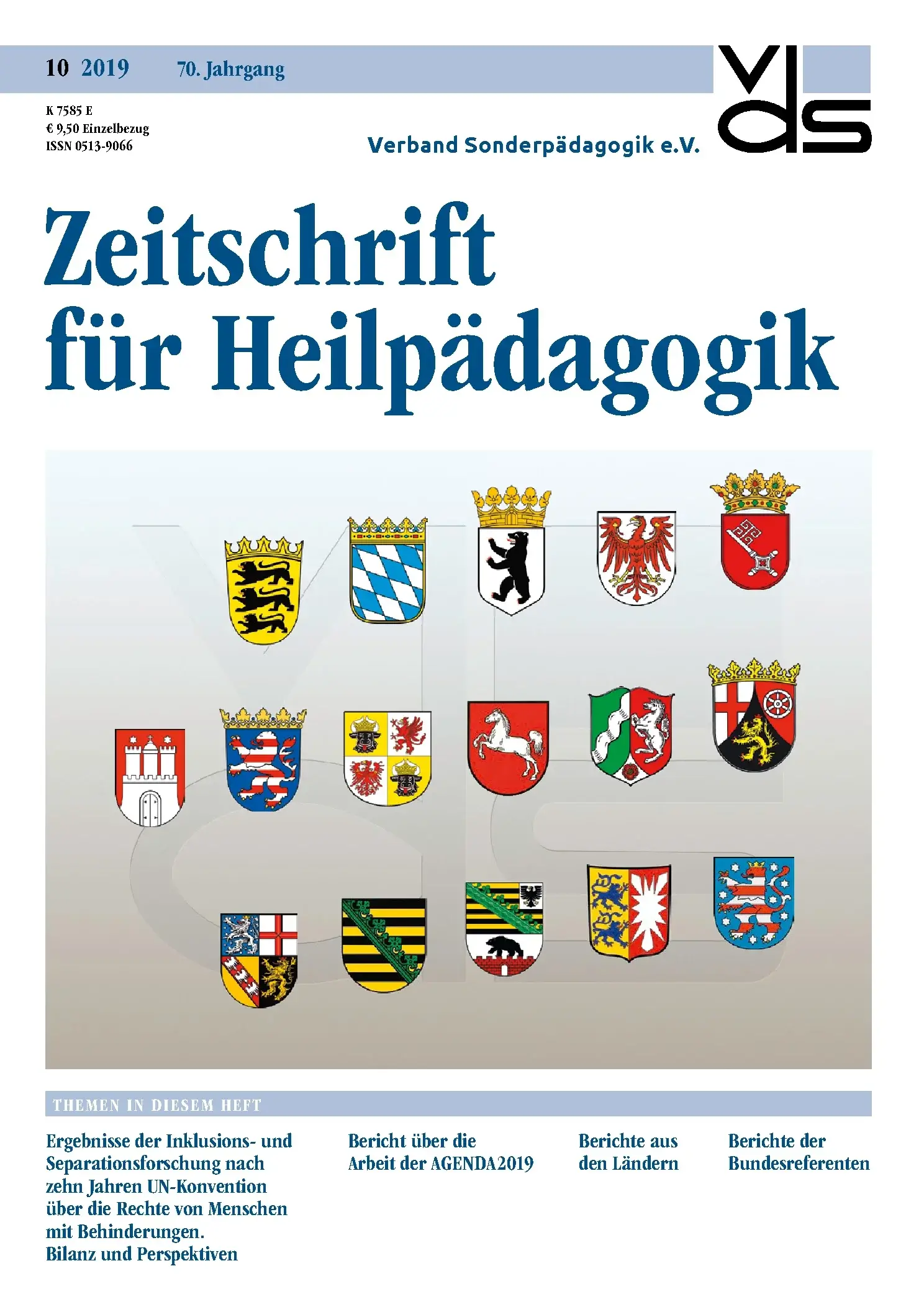 Zeitschrift für Heilpädagogik Cover 10.2019