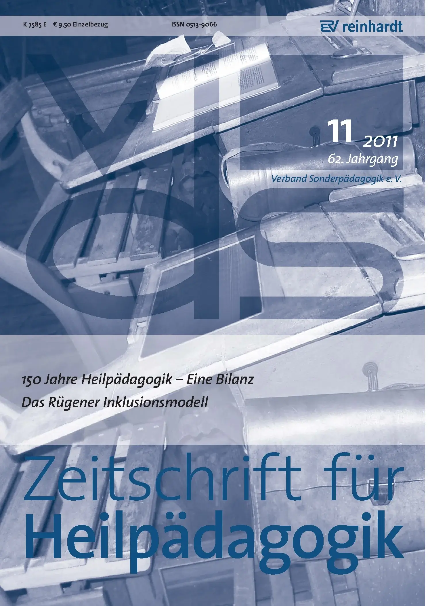 Zeitschrift für Heilpädagogik Cover 11.2011