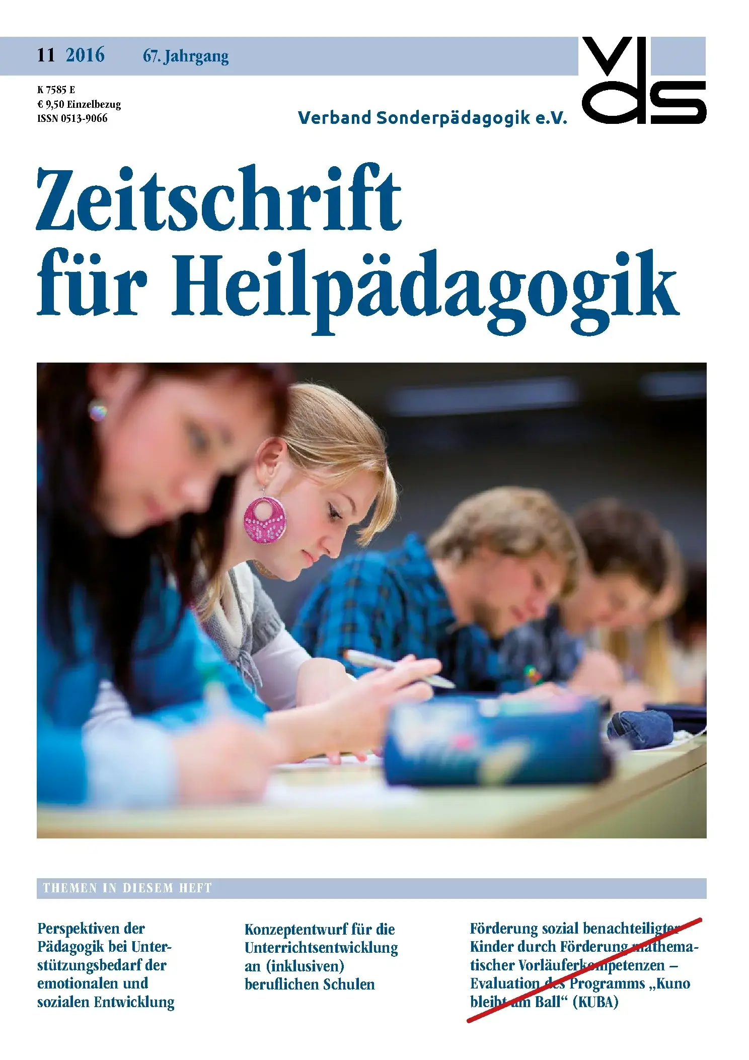 Zeitschrift für Heilpädagogik Cover 11.2016