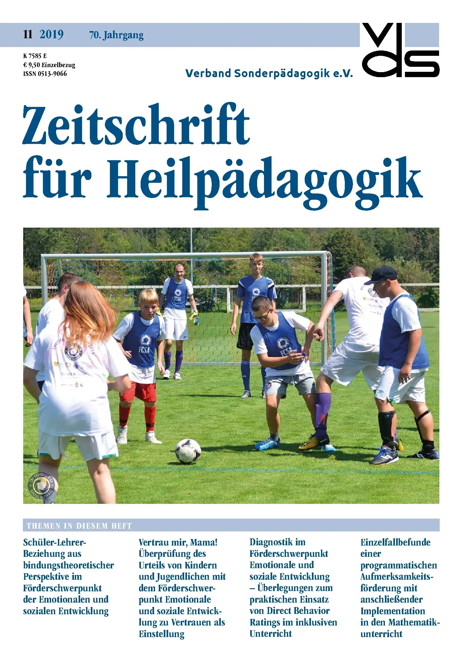 Zeitschrift für Heilpädagogik Cover 11.2019