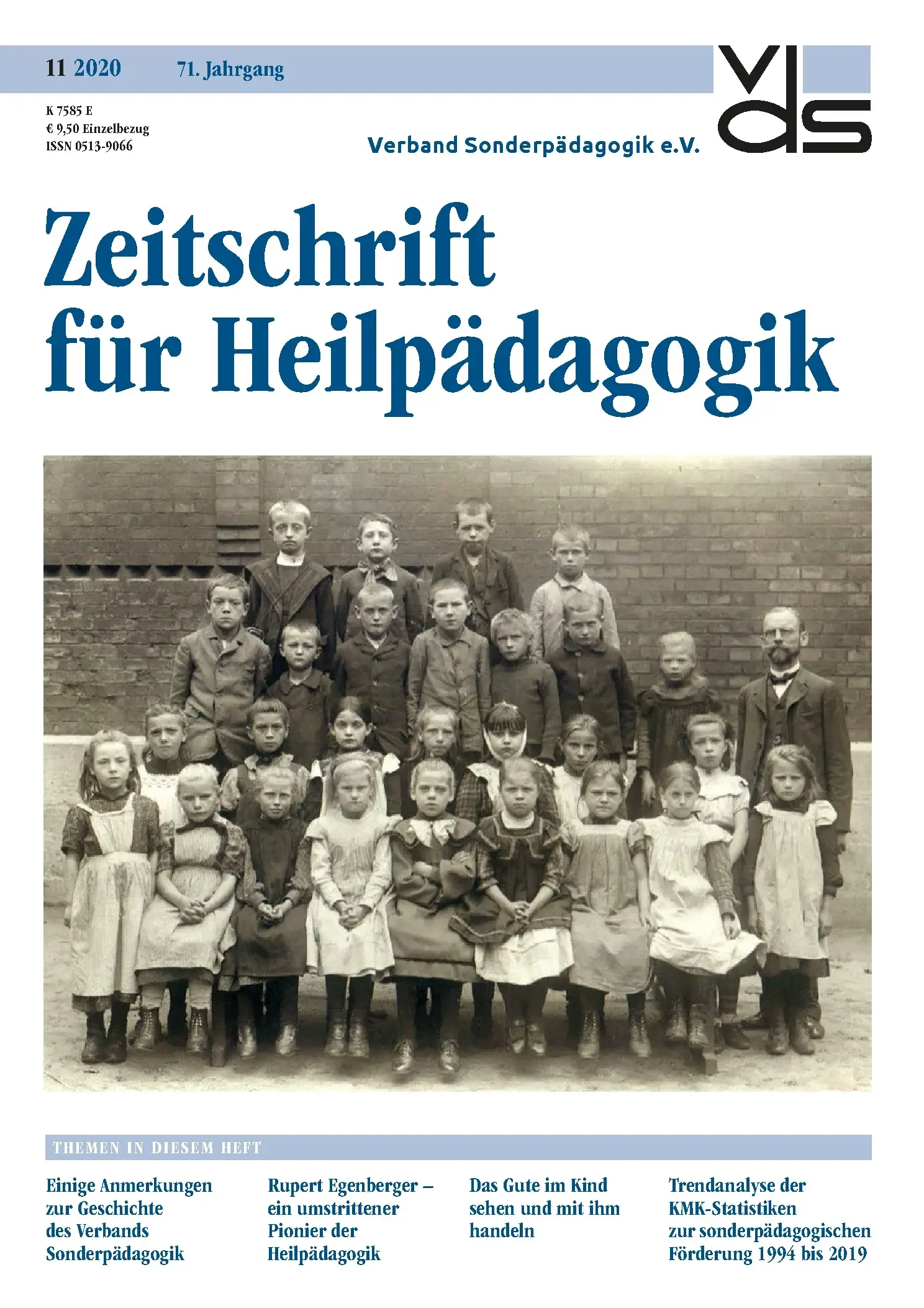 Zeitschrift für Heilpädagogik Cover 11.2020