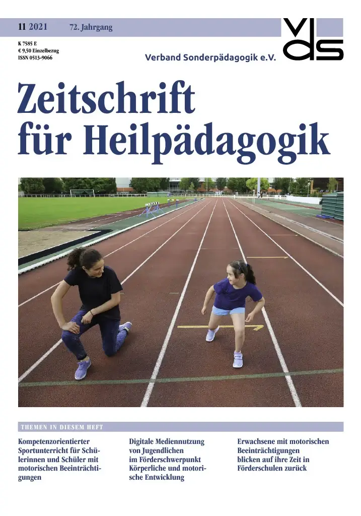Zeitschrift für Heilpädagogik Cover 11.2021