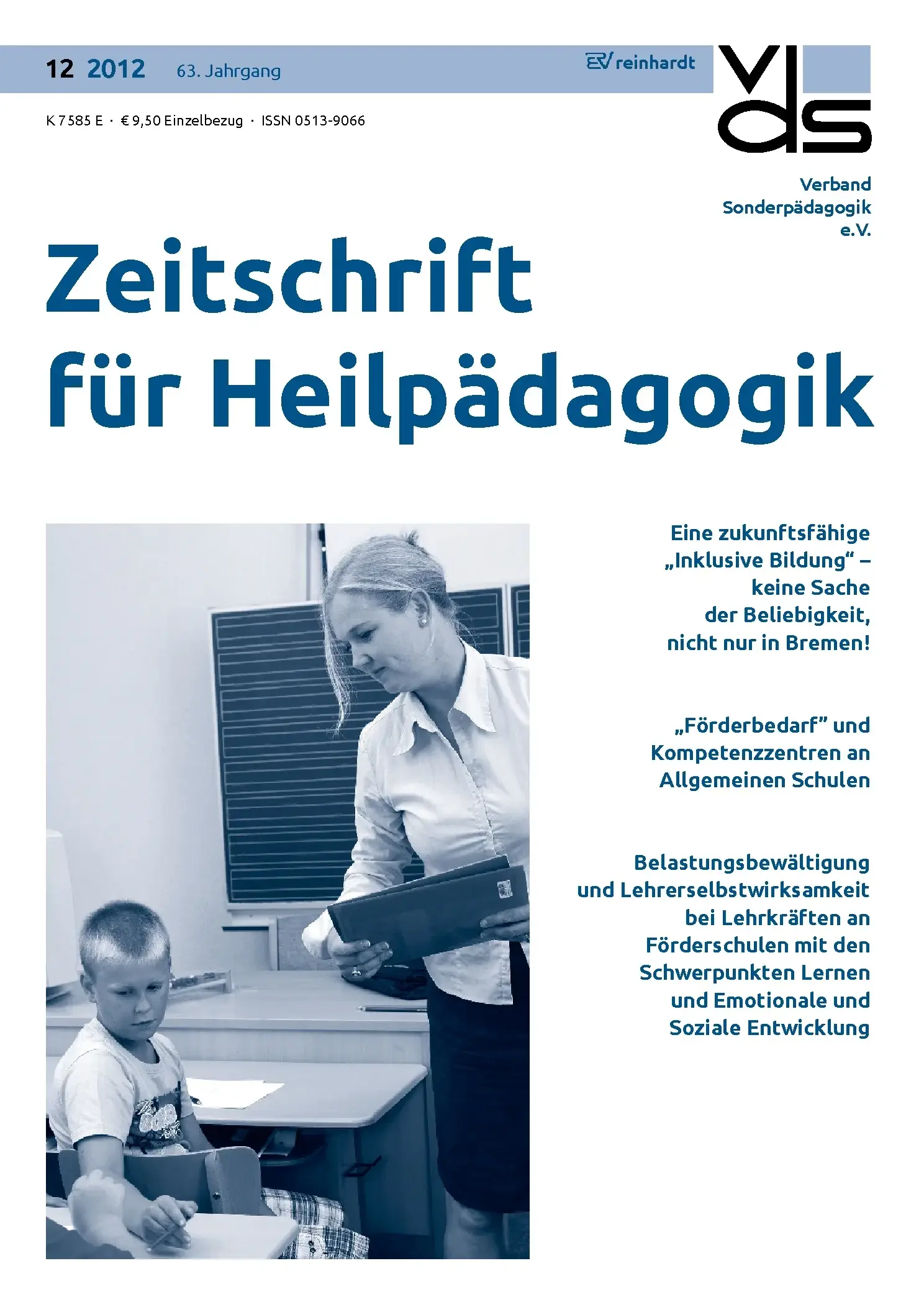 Zeitschrift für Heilpädagogik Cover 12.2012
