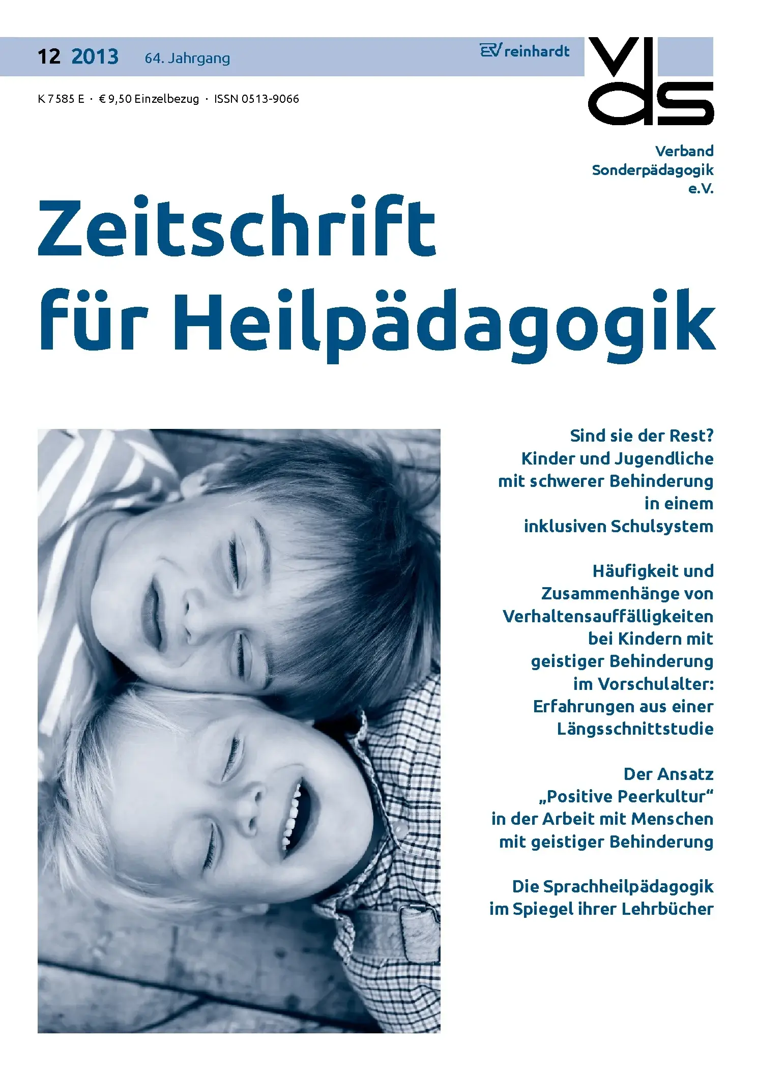 Zeitschrift für Heilpädagogik Cover 12.2013