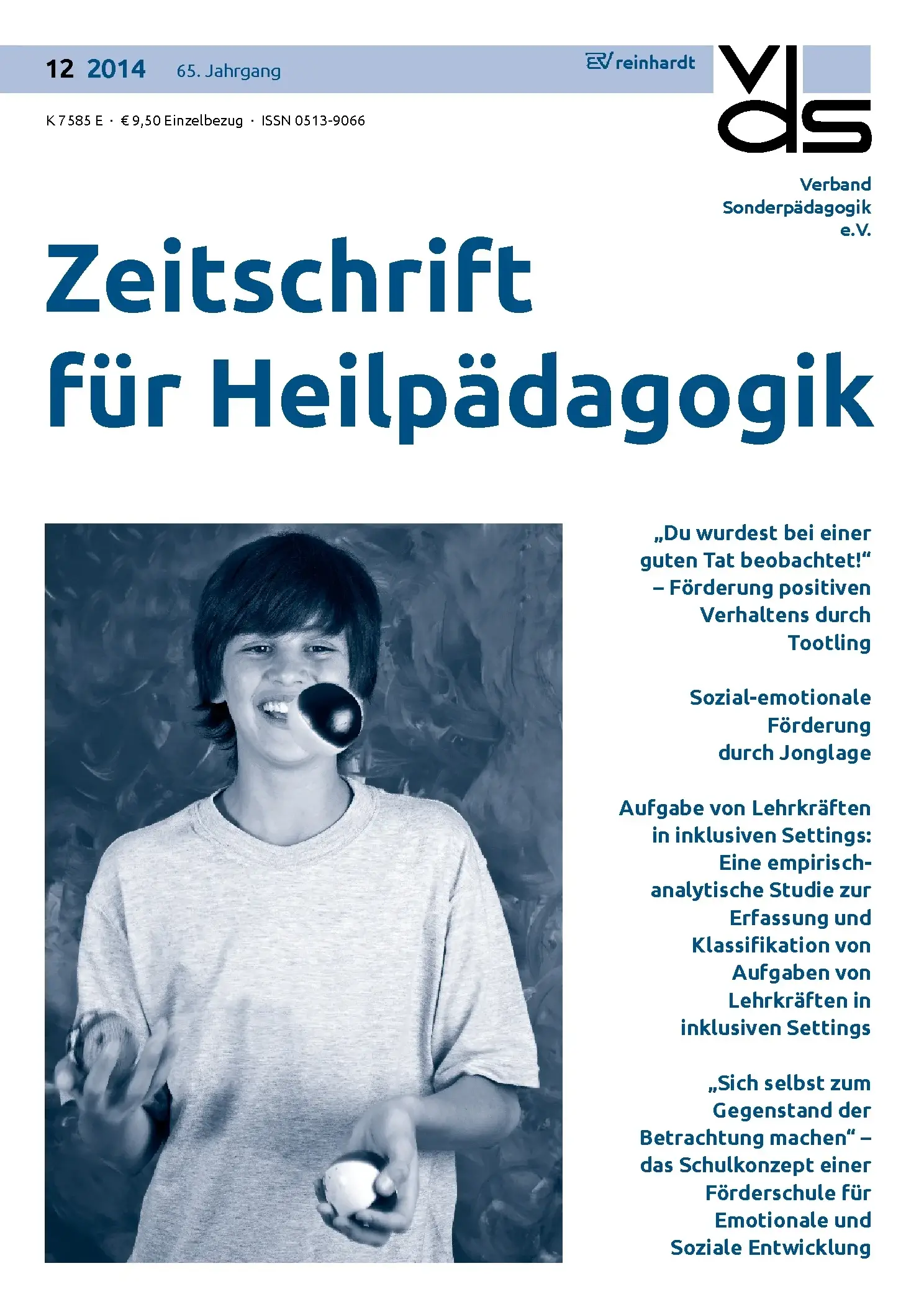 Zeitschrift für Heilpädagogik Cover 12.2014