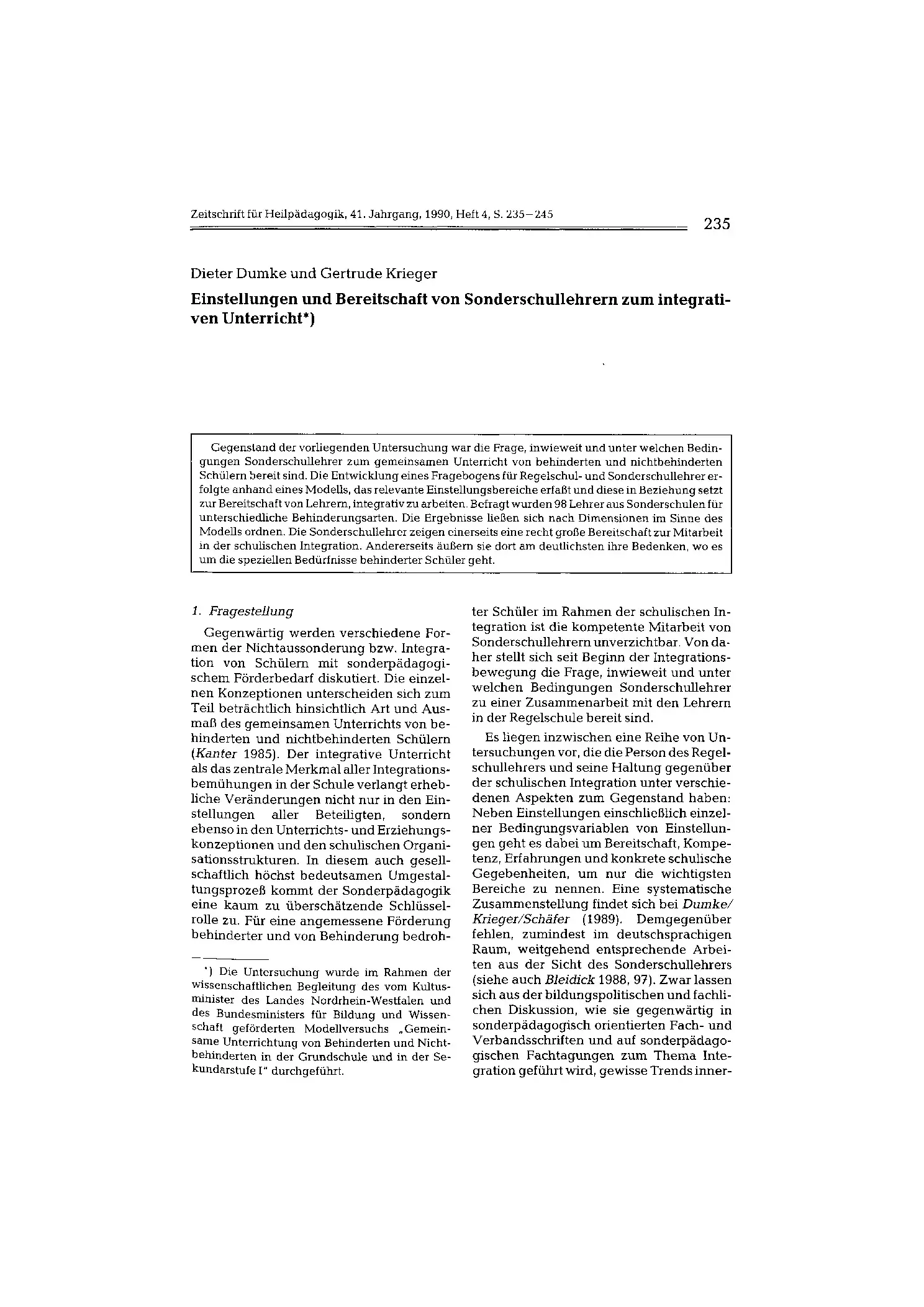 Zeitschrift für Heilpädagogik Artikel