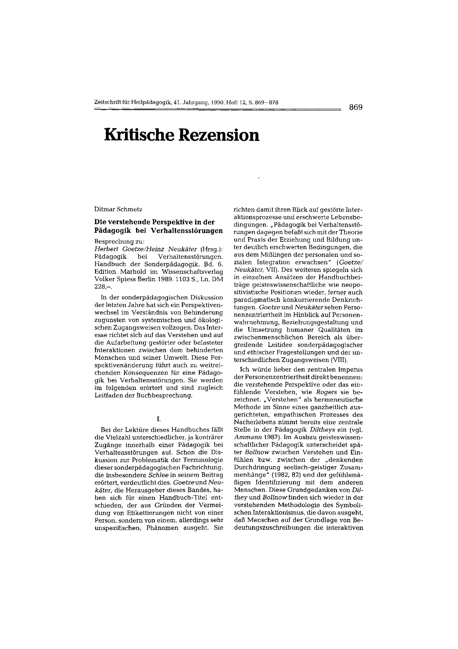 Zeitschrift für Heilpädagogik Artikel