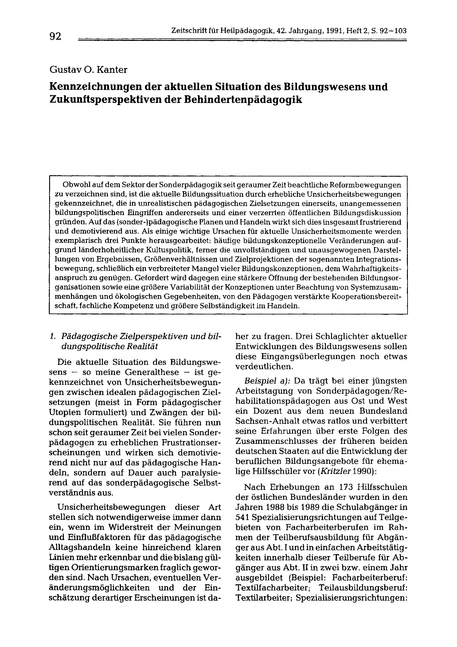 Zeitschrift für Heilpädagogik Artikel