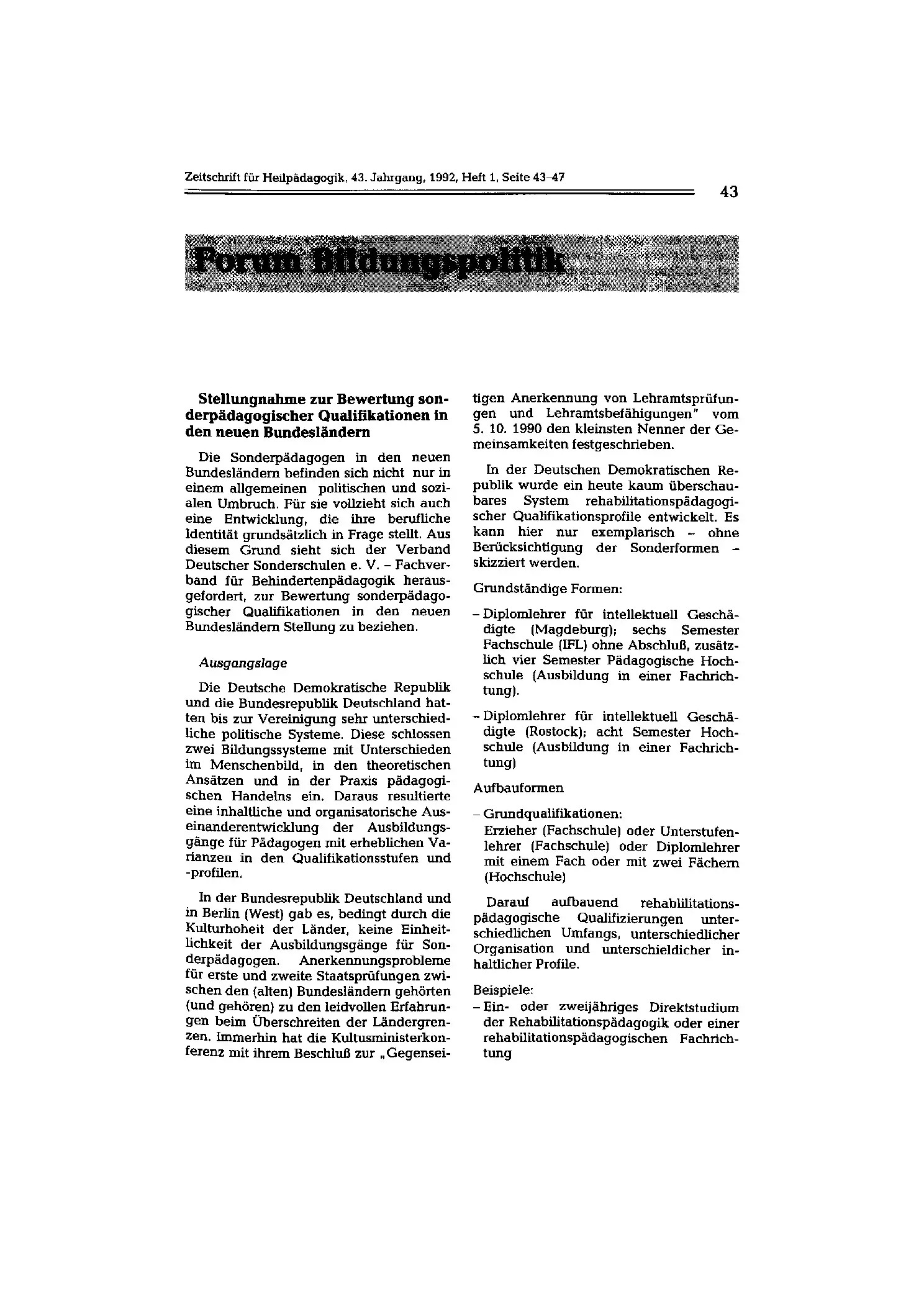 Zeitschrift für Heilpädagogik Artikel