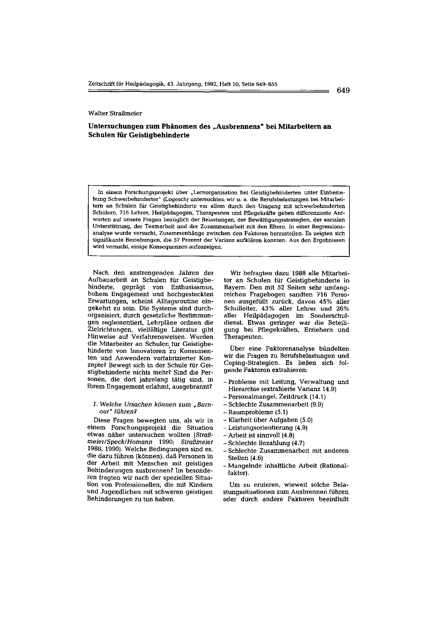 Zeitschrift für Heilpädagogik Artikel